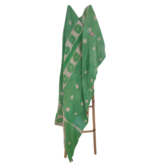 Vintage sari tæppe, nr. 1 (148 x 204 cm)