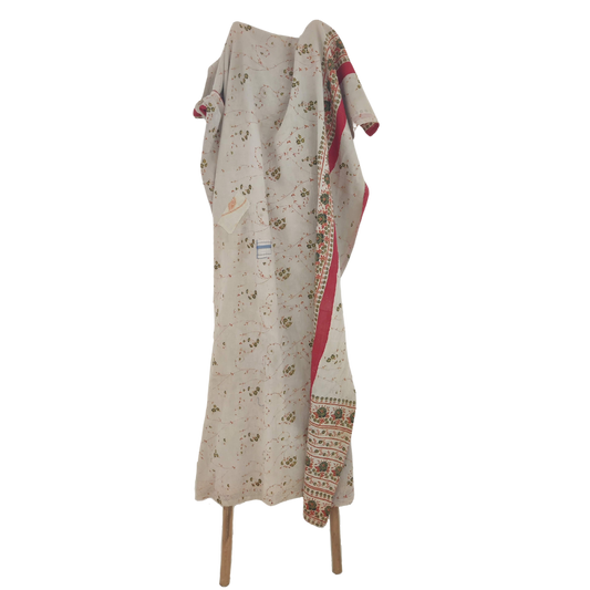 Vintage sari tæppe, nr. 4 (117 x 164 cm)