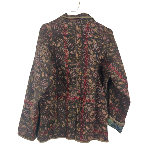 Bagru Kantha jakker med knap, figur syet, nr. 24