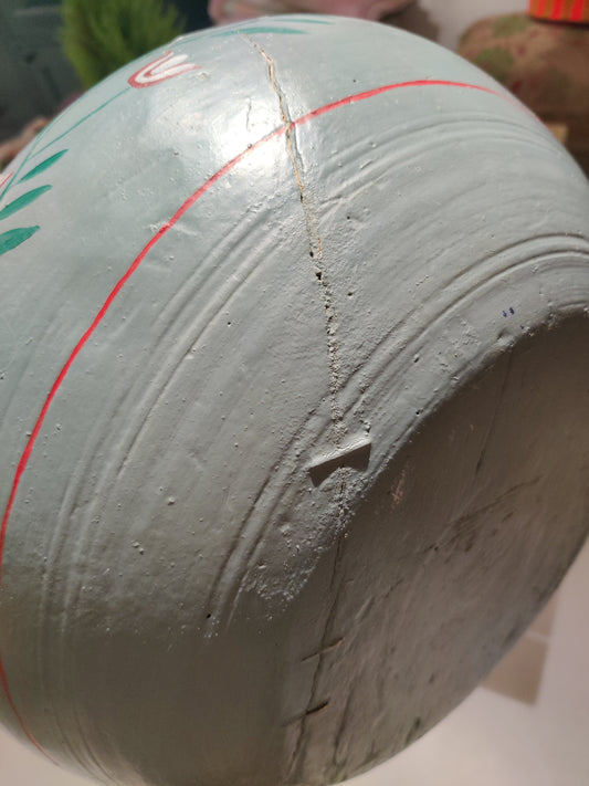 Stor Norsk håndmalet skål i træ